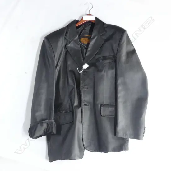 BLACK LEATHER JACKET; VICTORIA LEATHER NZ