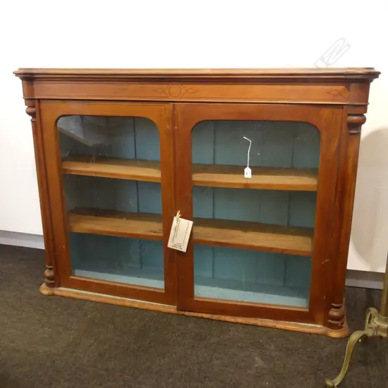 EDWARDIAN GLAZED CABINET 1300x340x935mm