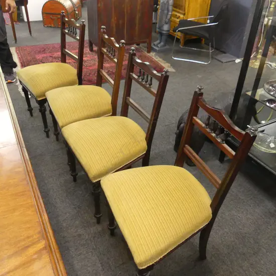 4 EDWARDIAN DINING CHAIRS