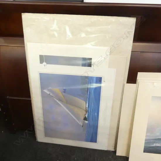 3 ASST LTD ED SAILING PRINTS, MOUNTED LARGEST  540 X 400MM