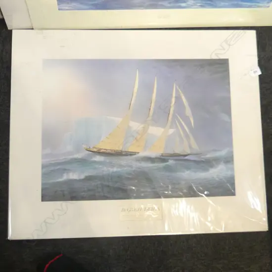'THE GREAT YACHTS' MOUNTED PRINT, 550 X 410MM