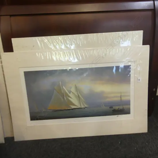 SATANITA & BRITANNIA 1893 SIGNED & MOUNTED PRINT 635 X 320MM