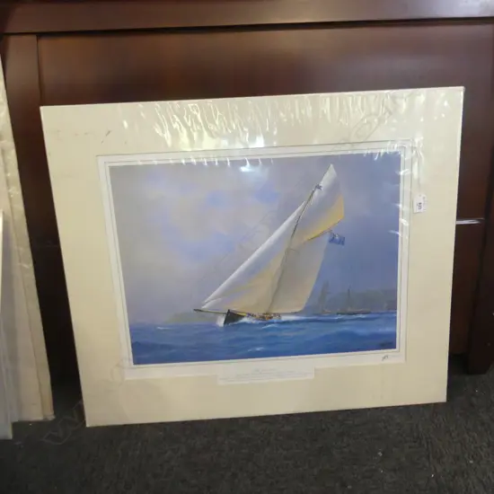 LTD ED.MOUNTED PRINT ;'THE JOLIE BRISE' 1925 SIGNED,  540 X 400MM