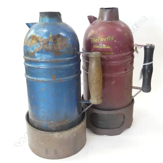 2 VINTAGE KEROSENE COPPER THERMETTES H. 360MM