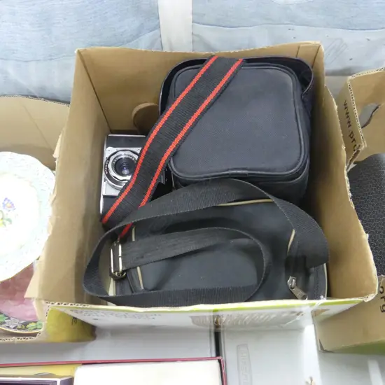 BOX ASST OLD CAMERAS ETC..