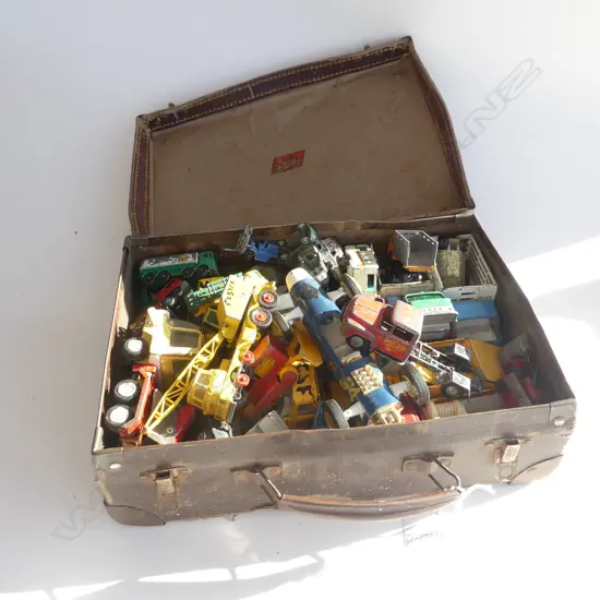 CASE OF OLD PLAY WORN TOYS: MICROMODELS + MATCHBOX + TRIANG + TONKA ETC
