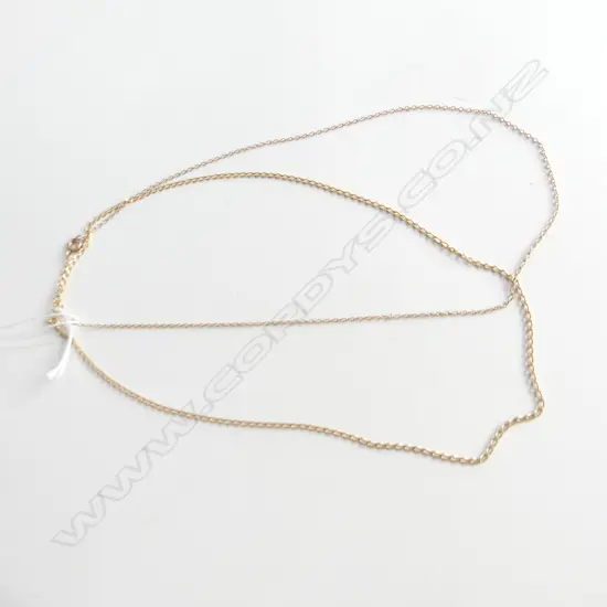2 X 9CT YELLOW GOLD NECK CHAINS L.480mm ea. 6.1gms