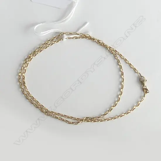 9CT YELLOW GOLD NECK CHAIN L.53cm. 5.3gms