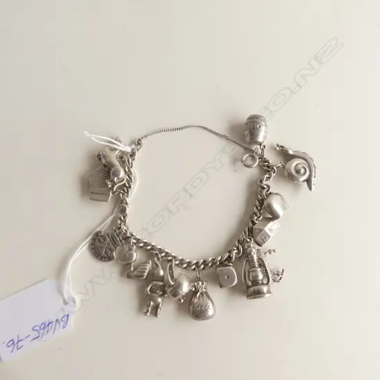 SILVER MULTI CHARM BRACELET (17846)