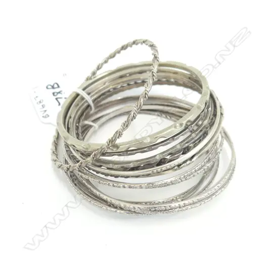 ASST STERLING SILVER BANGLES 122GMS