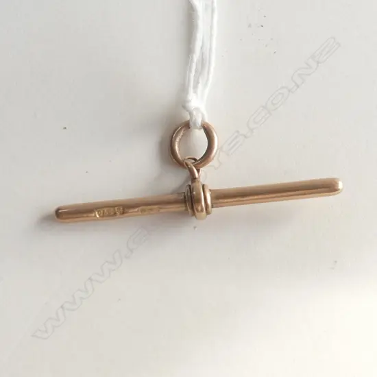9CT ROSE GOLD T-BAR for fob chain3.23GMS