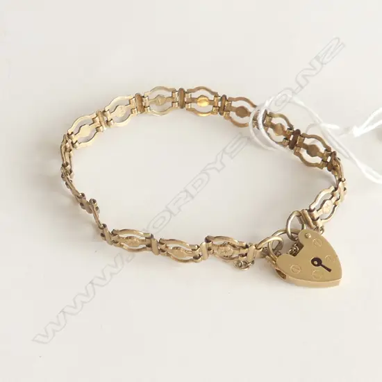 VINTAGE 9CT GATE LINK STYLE  BRACELET 8.31gms