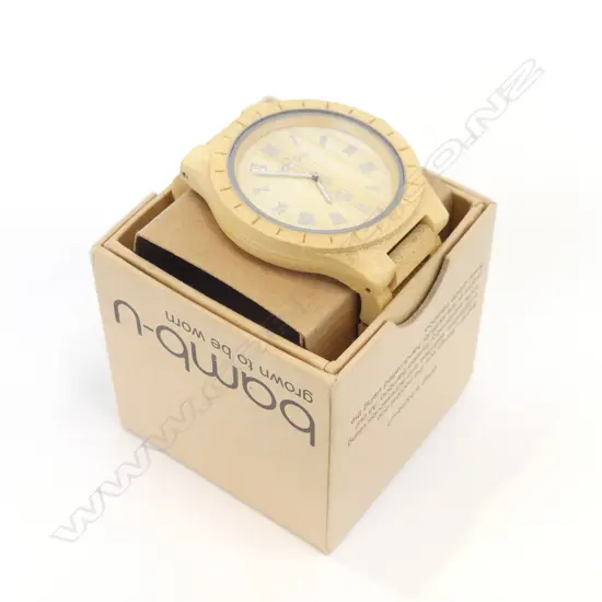 BAMB-U MENS WRIST WATCH,  IN ORIGINAL BOX