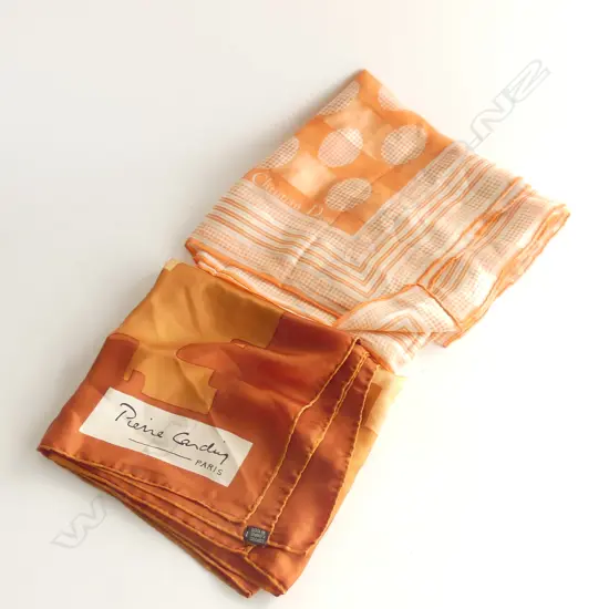 VINTAGE LARGE SILK DIOR SCARF & PIERRE CARDIN SCARF 