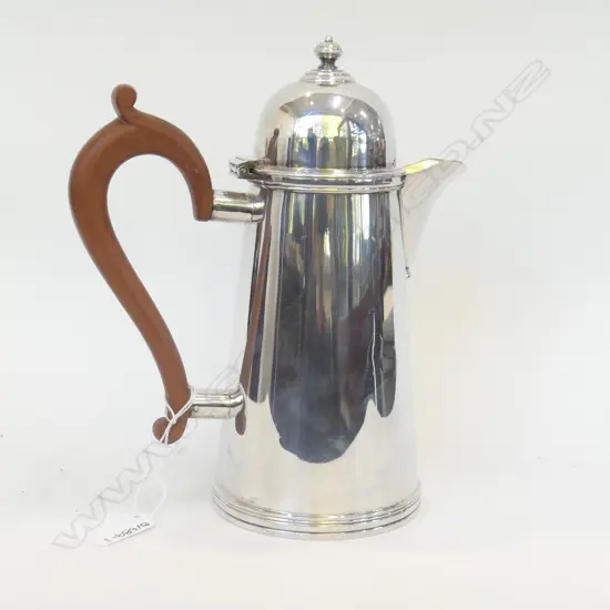 STG SILVER COFFEE POT, SHEFFIELD 1955  H. 210MM, 484GMS