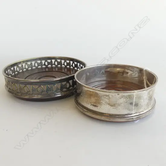 925 SILVER WINE COASTER (105GMS WITH BASE) & SILVER PLATE CHAMPAGNE COASTER