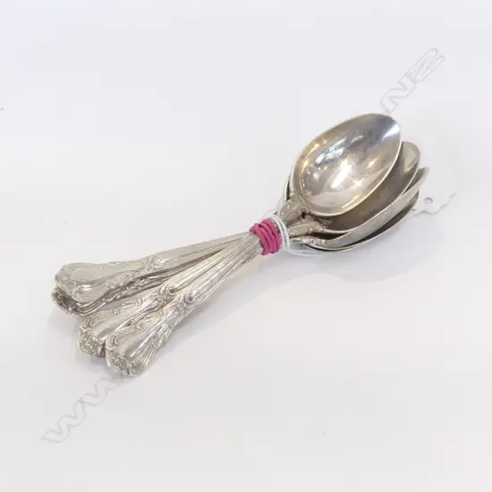 6 STERLING SILVER TEASPOONS BY BIRKS 123GMS