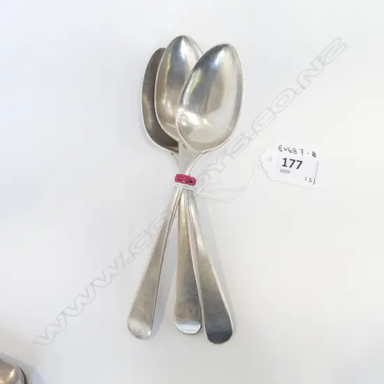THREE EUROPEAN SILVER TABLESPOONS 114GMS