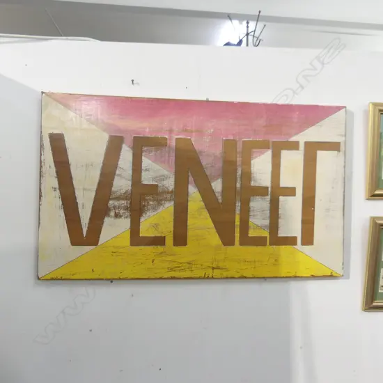 ARTIST UNKNOWN ACRYLIC ON BOARD TITILED VENEER  460 X 800 MM