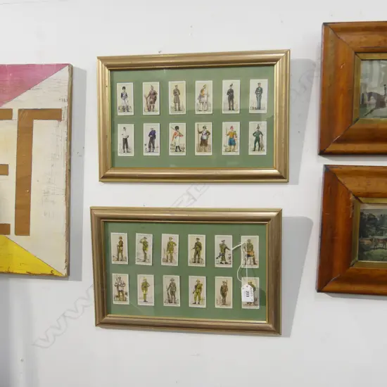 2 COLLECTIONS OF CIGARETTE CARDS IN FRAMES