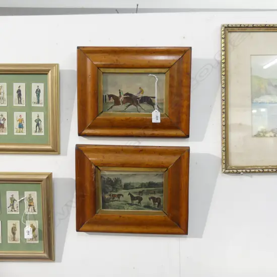 2 FRAMED VINTAGE HORSE PRINTS  175 X 110MM