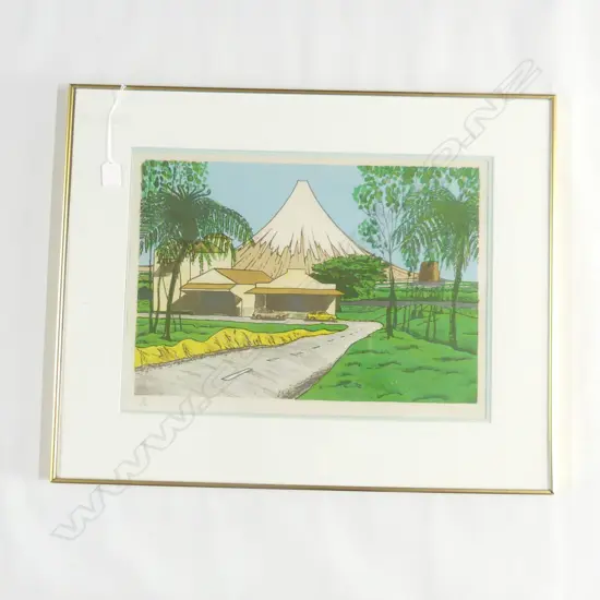 GEORGE BALOGHY (NZ) SIGNED LIGHOGRAPHY 12/45 'TARANAKI''