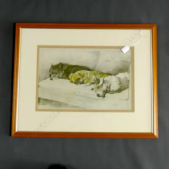 CECIL ALDIN PRINT 3 DOGS 410 X 270MM