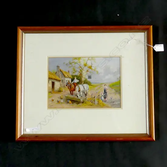 W/C ENGLISH COUNTRY SCENE SIGNED  A D BELL H400MM  W460MM