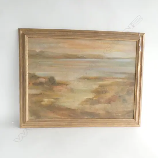 WILLIAM BUCKLEY "LOWTIDE MANUKAU HARBOUR"  OIL ON BOARD  430x590mm