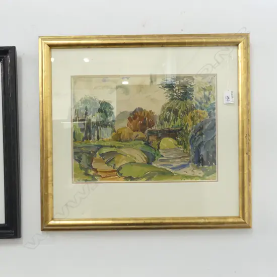 TOM ESPLIN 'HAGLEY PARK' WATER COLOUR 260 X 350MM