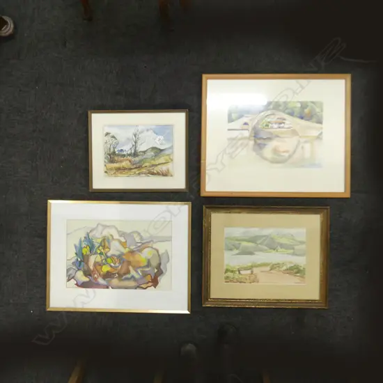 4 ASST FRAMED WATER COLOUR SCENES, LARGEST 280 X 430MM