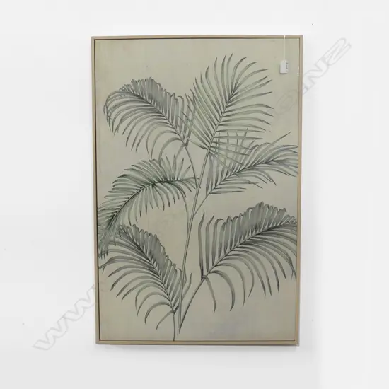 LG FRAMED PALM PRINT ON CANVAS 880 X 580MM