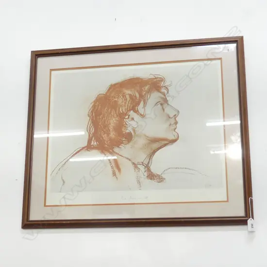 FRAMED SIGNED PORTRAIT PRINT 540 X 430MM