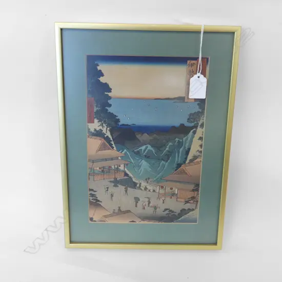 HIROSHIGE ANDO FRAMED PRINT 170 X 265MM
