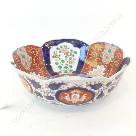 IMARI ORIENTAL SCALLOPED RIM BOWL DIA 250MM