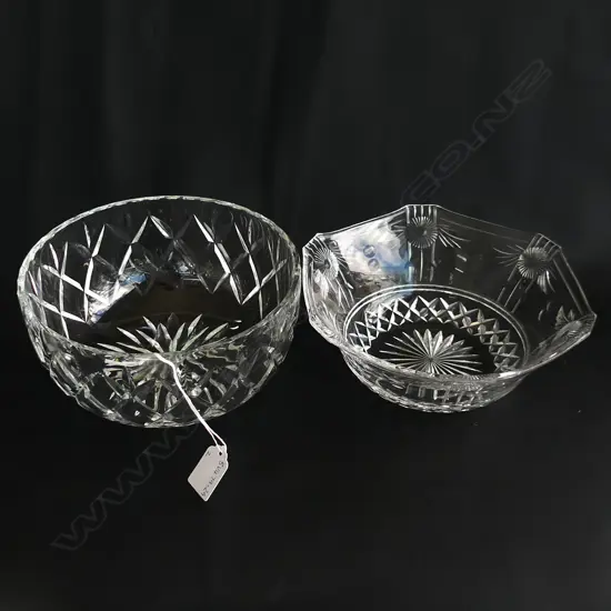 TWO CRYSTAL BOWLS