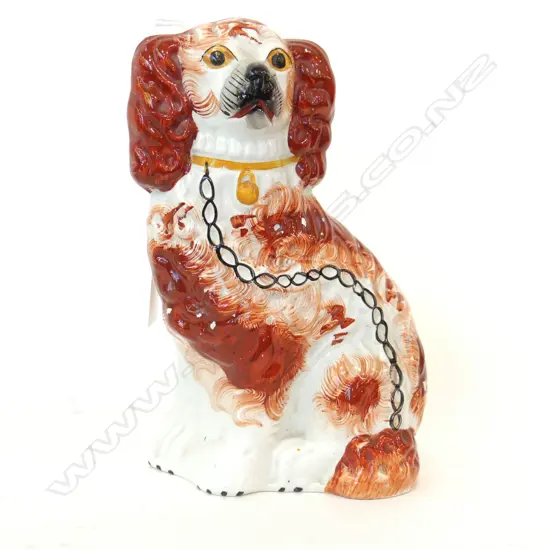 STAFFORDSHIRE DOG H. 200MM (CRACK AT BACK)