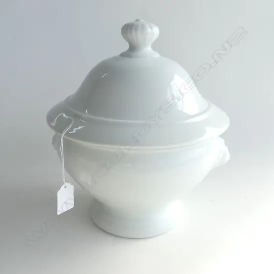 FRENCH WHITE PORCELAIN LIDDED TUREEN