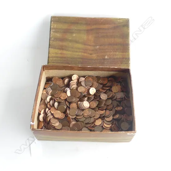 LG BOX USA ONE CENT COINS, VARIOUS YEARS