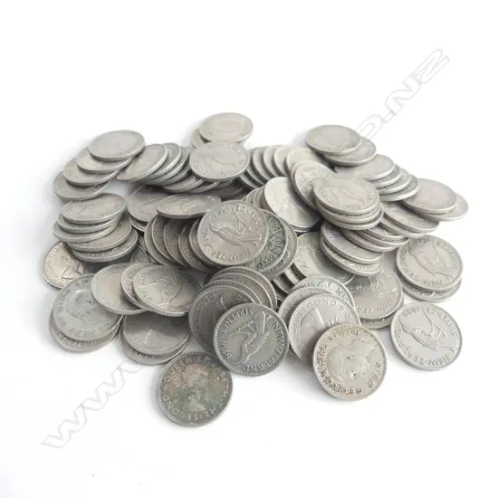 BAG OLD NZ SIXPENCES 