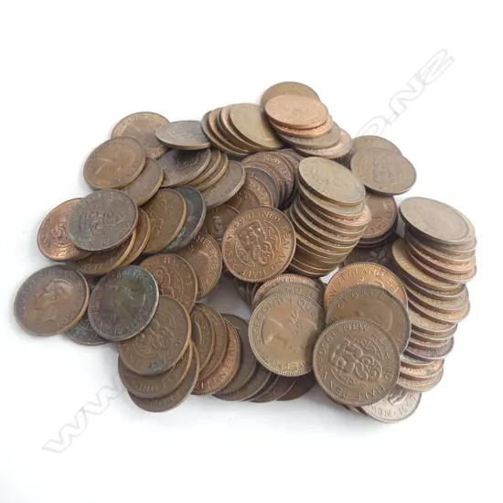 BAG OLD NZ HALF PENNIES