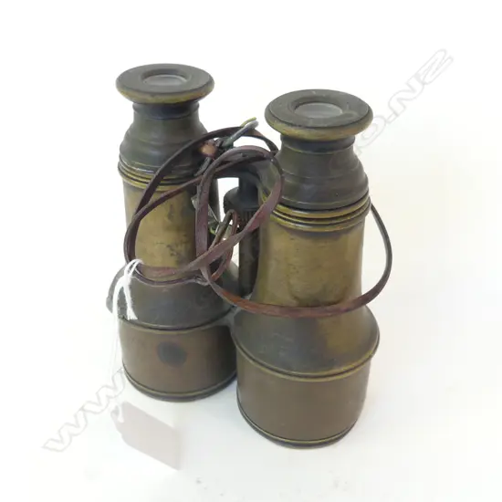 ANTIQUE BRASS BINOCULARS  A/F