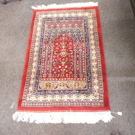 FINE HAND KNOTTED WOOL ON WOOL RUG 1850 X 1000MM