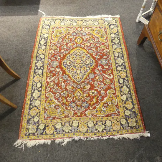 PERSIAN RUG, FLORAL DESIGN, VERY FINE 1300 X 750MM