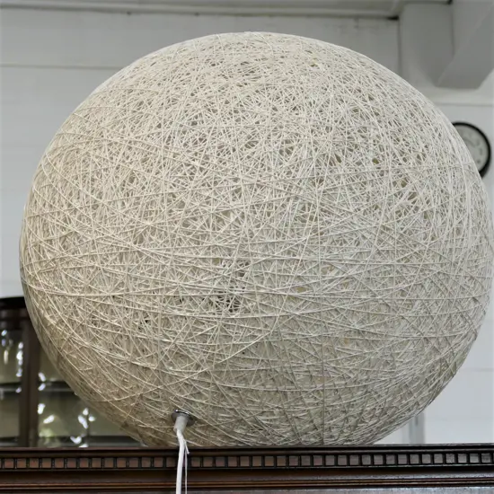 CONTEMPORARY LARGE WHITE STRING BALL LAMP D.600mm