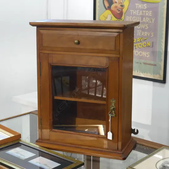 EARLY 20thC GLAZED WALL CABINET 465x230x600mm
