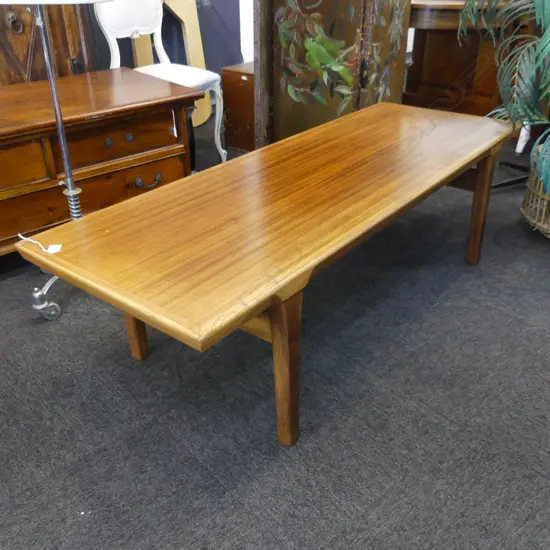 MID CENTURY WOODEN COFFEE TABLE  1520 X 550MM