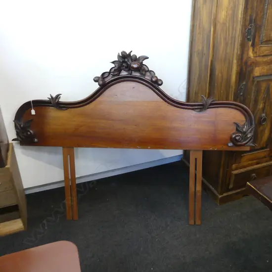 VICTORIAN BED HEAD, CONVERTED FROM CHIFFONIER SIDEBOARD L. 1650MM