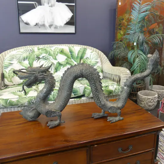 LARGE BRONZE FLOOR DRAGON L1M40MM H450MM **RTV**