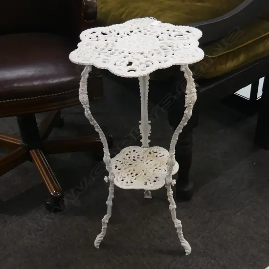 2 TIER PAINTED METAL TABLE H.700  DIA 360MM